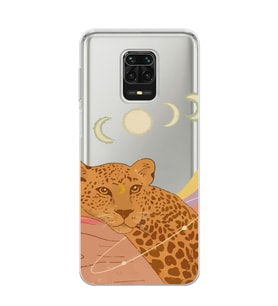 Redmi Note 9 Pro / 9s Uyumlu Leopar Tasarımlı Şeffaf Telefon Kılıfı