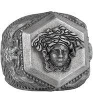 Medusa Motifli 925 Ayar Gümüş Yüzük, Cesur Sembol Yüzük