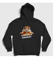 Presmono Unisex Siyah Oyun Hamster Kombat Kapüşonlu Sweatshirt 460890tt