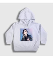 Presmono Unisex Çocuk Beyaz Poster V3 Dua Lipa Kapüşonlu Sweatshirt 326308tt