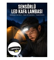 Mey İthalat® Sensörlü Kamp Lambası Ayarlanabilir Kafa Lambası Kafa Bantlı Yeni Nesil
