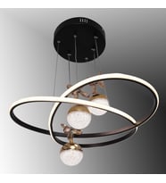 TT310-3TPL-SYSR TT Aydınlatma Trio Modeli Mat Siyah-Gold  3 Toplu 3 Renk Modüllü Ledli Avize