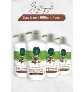 Doğal Zeytinyağlı Saç Kremi 600 Ml X 4 Adet