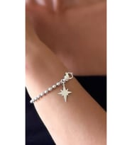 Topcukları Tek Tek Dizdik Kutup Charmlı 925 Ayar (Gold)