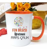 Fen Bilgisi Öğretmenine Özel Öğretmenler Günü Hediyesi Kişiye Özel Kupa Bardak
