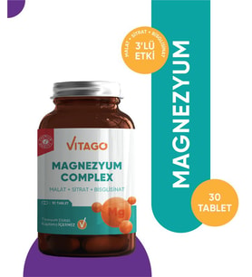 Vitago Premium Magnezyum Complex İçeren Tablet Takviye Edici Gıda 30'lu