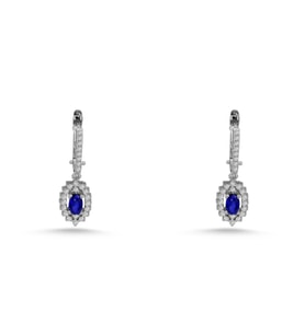 1.19 Karat Safir Pırlanta Küpe