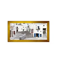 Manzara Temalı Kanvas Tablo 80 x 110 cm Gold Çerçeve