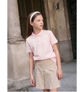 LCW Kids Pembe Polo Yaka Kız Çocuk Pike Tişört