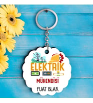 Elektrik Mühendisine Özel İsimli Anahtarlık