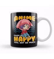 Funny Anime Makes Me Happy You Not So Much Pun Kupa Bardak Porselen