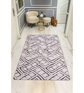 Modern Desenli Dijital Baskı Kaymaz Taban Halı H0164