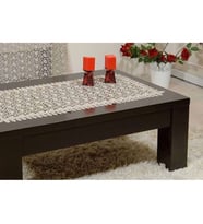 Sehpa Örtüsü Güpür Runner 50x180  Kahve (Kahverengi)