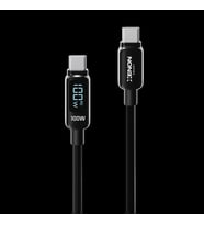 Xenon Smart Type-C to Type-C Hızlı Şarj Kablosu  100W PD, 2m, 480Mbps, Led Gösterge, Örgü (X6429) (A.Siyah)