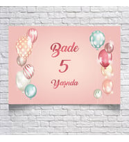 Balon Temalı Doğum Günü Afişi