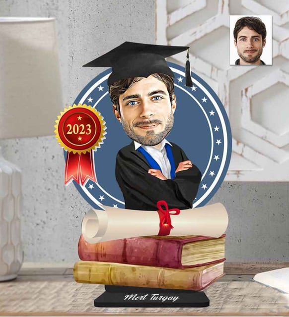 Kişiye Özel Mezuniyet Ödülü  Ahşap Biblo-11
