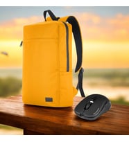 Classone PR-EK108 15,6'Su Geçirmez Kumaş Fermuar  Sırt Çantası + Kablosuz Mouse (Gri)