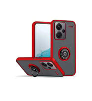 Xiaomi Redmi Note 13 Pro Plus Kılıf Montreal Yüzüklü Silikon Kapak - Kırmızı