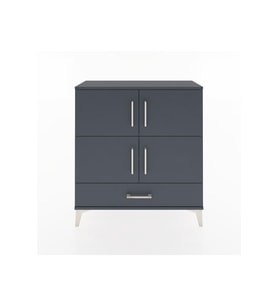 Arges Şifonyer 4 Raflı Tek Çekmeceli 4 Kapaklı 88x30x96 Antrasit-Antrasit
