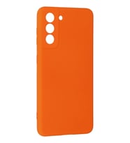 Newface Samsung Galaxy S21 Kılıf Nano içi Kadife Silikon - Turuncu