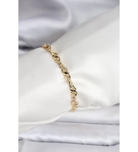 14K Gold Renk Kaplama Zincir Model CM Kadın Bileklik - TJ-BB8134