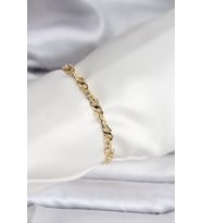 14K Gold Renk Kaplama Zincir Model CM Kadın Bileklik - TJ-BB8134