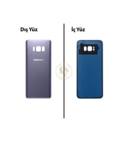 Samsung Galaxy S8 Plus Gri Renk Uyumlu Arka Kapak Arka Cam Batarya Kapağı Pil Kapağı Lazer Kesim Back Cover Galaxy S8 Plus Uyumlu