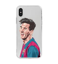 Iphone X ve XS Uyumlu Lionel Messi Tasarımlı Şeffaf Telefon Kılıfı
