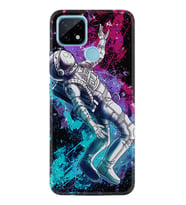 Realme C11 C21 C21Y C25Y C11 2021 Kılıf Desemli Silikon Astronot Signs 1753