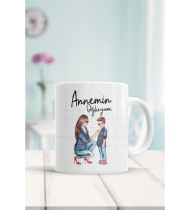 Annemin Oğluyum Baskılı Kupa Bardak
