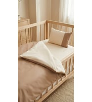 Baby Clime, 3 Parça Bebek Nevresim Takımı - 90x130 Yorgan Kılıfı, Yastık Kılıfı ve Çarşaf (Kahverengi)