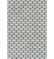 TUQCO Doğaltaş Ellipse Carrara Eskitme Mermer Mozaik