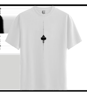 Silent Sail - %100 Pamuklu Erkek Beyaz Tişört - Premium Quality