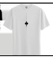 Silent Sail - %100 Pamuklu Erkek Beyaz Tişört - Premium Quality (Siyah - Beyaz)