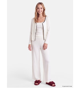 LCW DREAM Ekru U Yaka Puantiyeli Kadın Pijama Takım