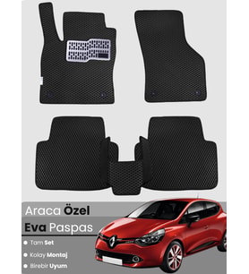 RENAULT CLİO 4 (2012-2019) Uyumlu EVA Paspas Tam Set–Araca Özel,Oto Paspas