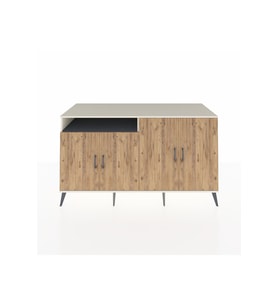 Kronos Konsol 4 Raflı 4 Kapaklı 176x59x99 Aytaşı-Çam/Antrasit
