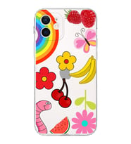 PrintiFy iPhone 12 Mini ile Uyumlu Water Color 5  Kamera Korumalı Şeffaf  Kılıf