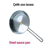 Çelik Sos Tavası Çelik Sosluk 20 cm Ebatlı en büyük boy 430 kalite Çelik Sos Tavası bir adet