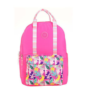 Kaukko Double Stripe Sırt Çantası Pembe K1762