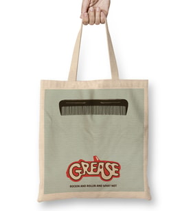 Grease Comb Movie Silhouette Bez Çanta Uzun Saplı