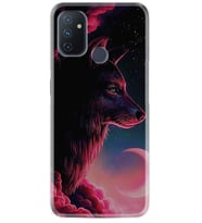 Kılıfland One Plus Nord N10 Kılıf Desenli Silikon Resimli Kapak Wolf and Moon Kılıf 1380