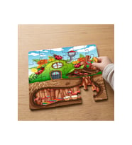 Karıncalar ve Uğur Böcekleri Tasarımlı 24 Parça Ahşap Çocuk Puzzle MPK1001