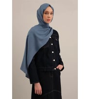 Link Desen Bambu Cotton Şal 2 (Mavi)