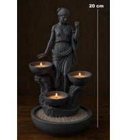 Antik Roma Heykel Tasarım Mumluk & Mum Taş Döküm kırılmaz Polimer Kaplama 20 CM