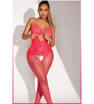 Pembe Fantezi Kadın Vücut Çorabı