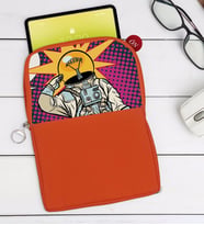 BK Gift Pop Art Tasarımlı Taşınabilir Koruyucu Tablet Kılıfı & Organizer Çanta - Turuncu-9