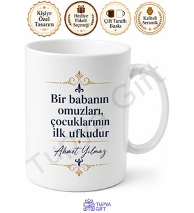 Gelmiş Geçmiş En İyi Baba Yazılı Kupa Bardak Babalar Günü Hediyesi