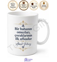 Gelmiş Geçmiş En İyi Baba Yazılı Kupa Bardak Babalar Günü Hediyesi