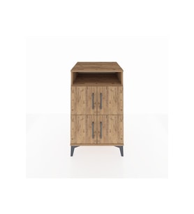 Kronos Komodin 2 Raflı 4 Kapaklı 60x59x96 Çam-Çam